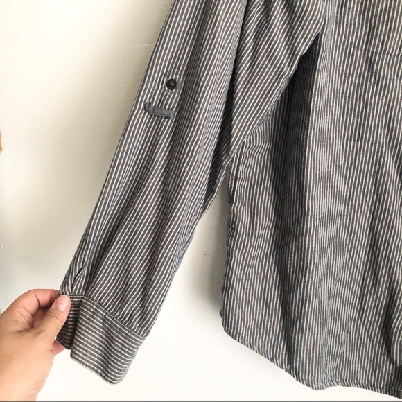 I ❤️ RONSON Striped Chambray Shirt - Picture 4 of 7